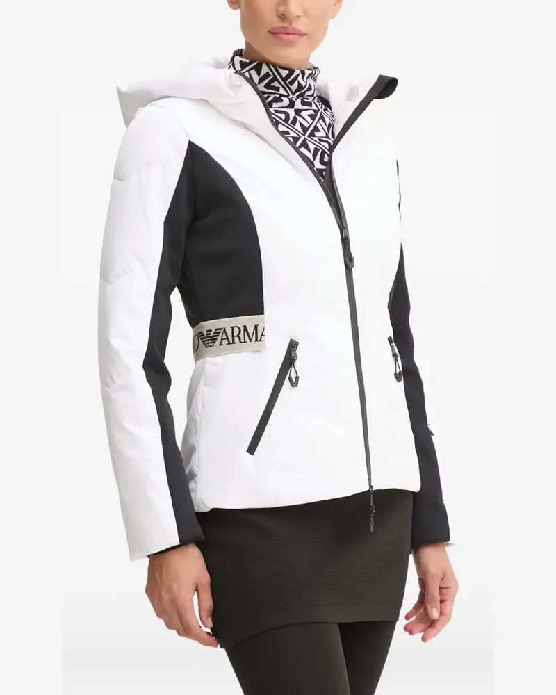 EA7 Skijacke mit Logo-Verzierung - Weiß Weiß
