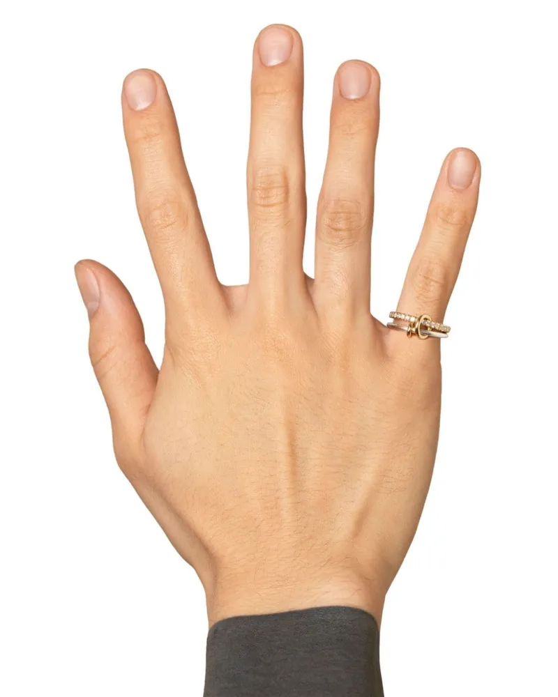 Spinelli Kilcollin 18kt Emi SG Gelbgold- und Sterlingsilberring mit Diamanten Gold