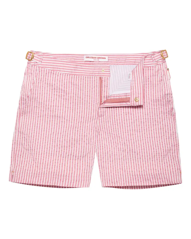 Orlebar Brown Bulldog Badeshorts aus Streifen-Jacquard - Weiß Weiß