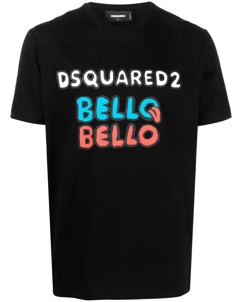 Dsquared2 T-Shirt mit Logo-Print - Schwarz Schwarz