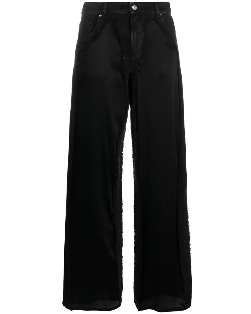 Blumarine Taillenhose in Satinoptik - Schwarz Schwarz