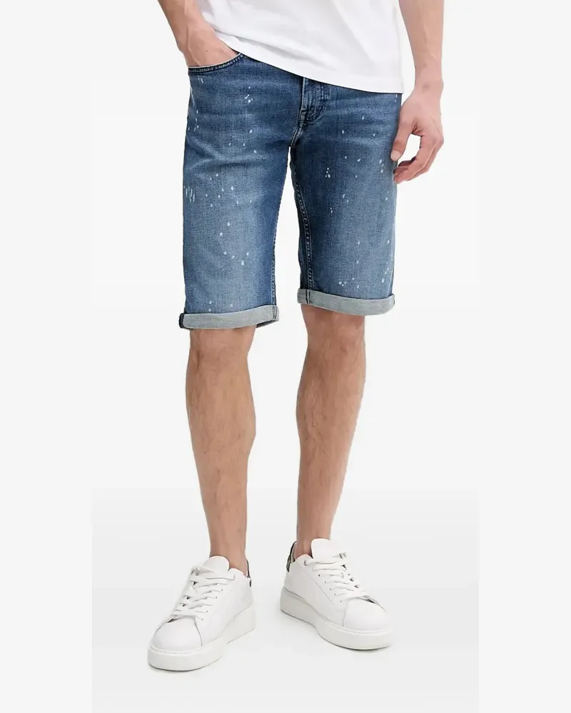 Karl Lagerfeld Jeans-Shorts mit Umschlag - Blau Blau