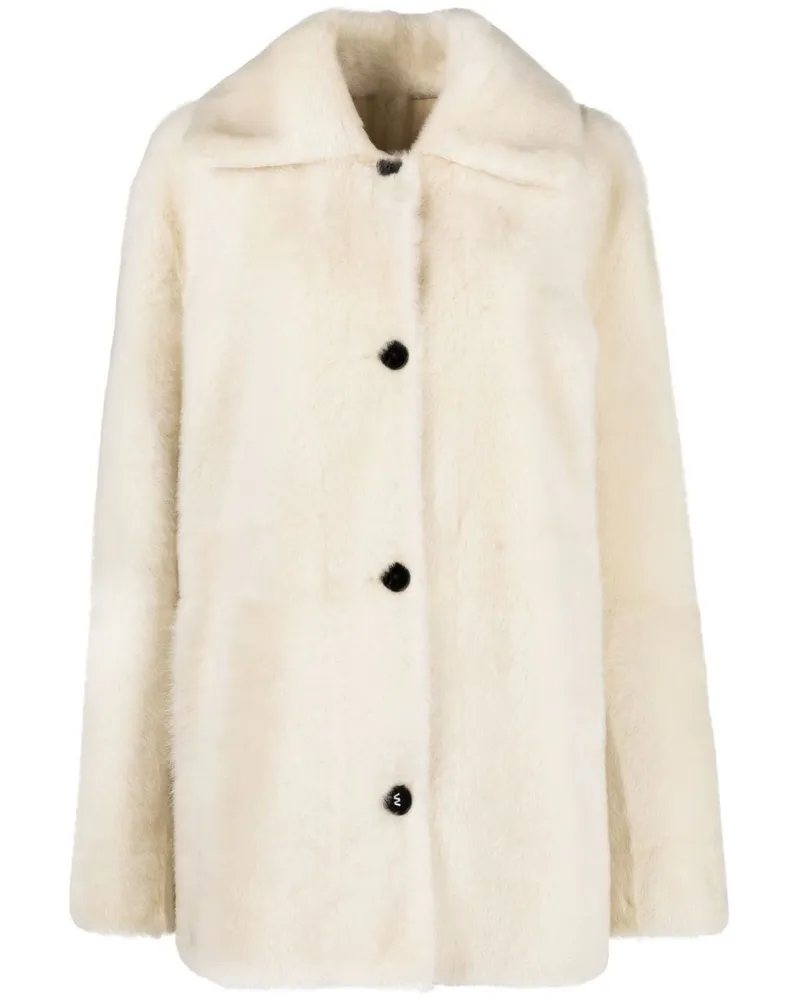 Jil Sander Wendbare Jacke aus Shearling - Nude Nude