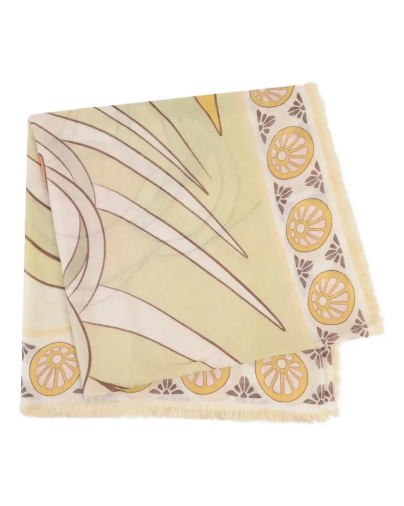 La DoubleJ Tulip Placée fringed scarf - Gelb Gelb