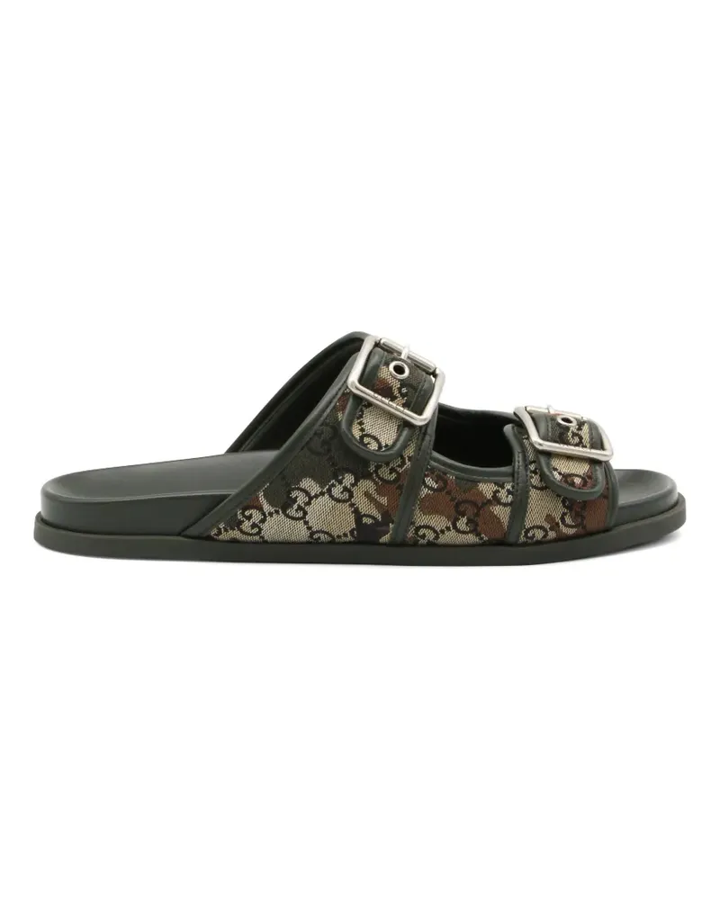 Gucci GG Supreme Sandalen mit Camouflagemuster - Grün Grün