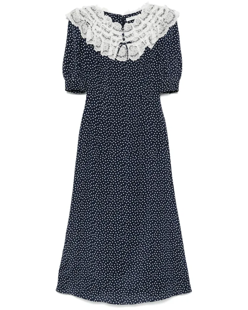 Alessandra Rich Gepunktetes Kleid - Blau Blau