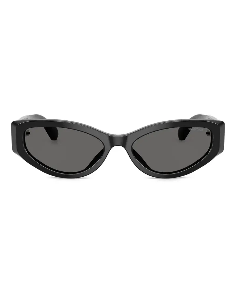 Swarovski Cat-Eye-Sonnenbrille - Schwarz Schwarz