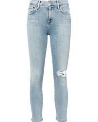 AGOLDE Sophie Skinny-Jeans im Distressed-Look Blau