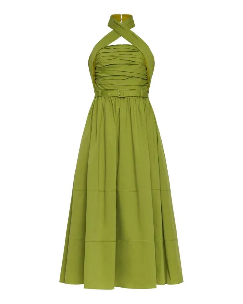 Cinq à Sept Marcie belted halterneck midi dress - Grün Grün