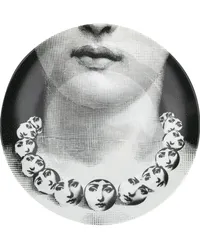 Fornasetti Klassischer Wandteller Schwarz