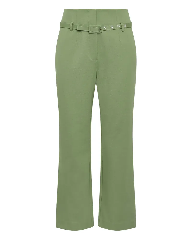 Maliparmi Gerade Hose mit Gürtel - Grün Grün