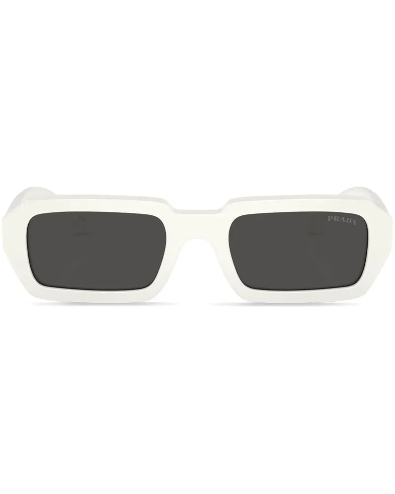 Prada Sonnenbrille mit Logo - Weiß Weiß