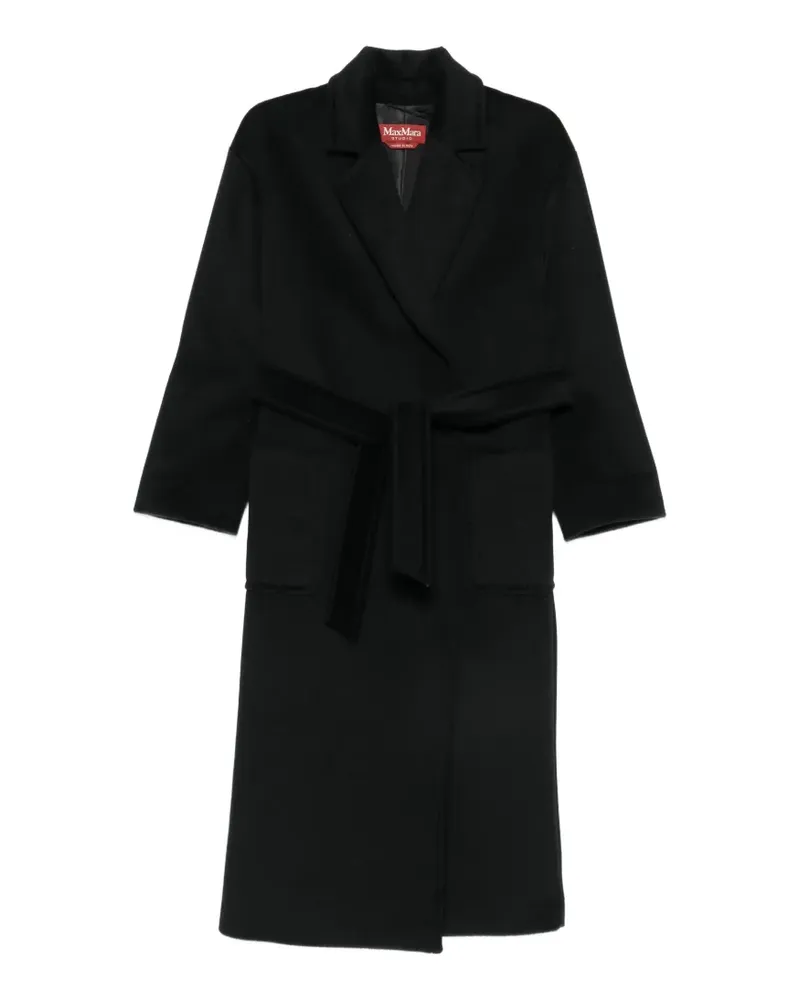 Max Mara Giambo Mantel mit Gürtel - Schwarz Schwarz