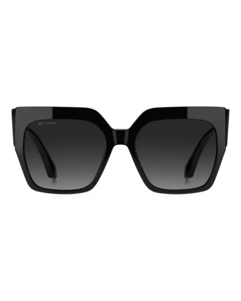 Etro Sonnenbrille mit eckigem Gestell - Schwarz Schwarz