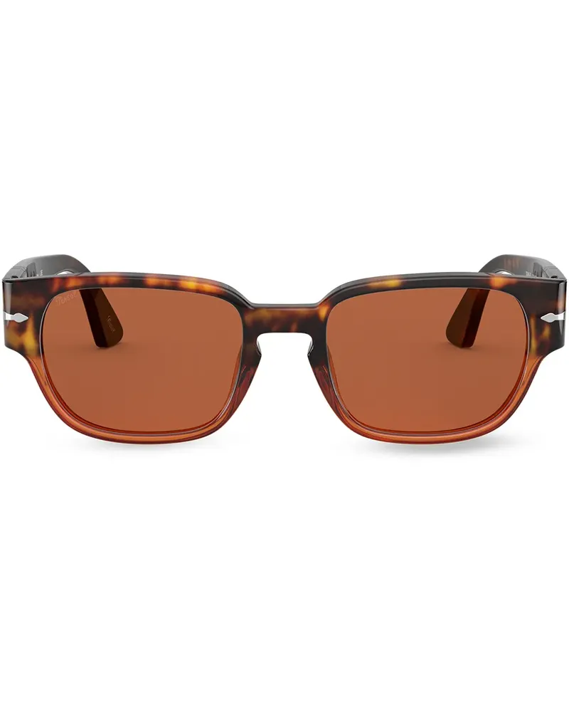 Persol Eckige Sonnenbrille in Schildpattoptik - Grün Grün