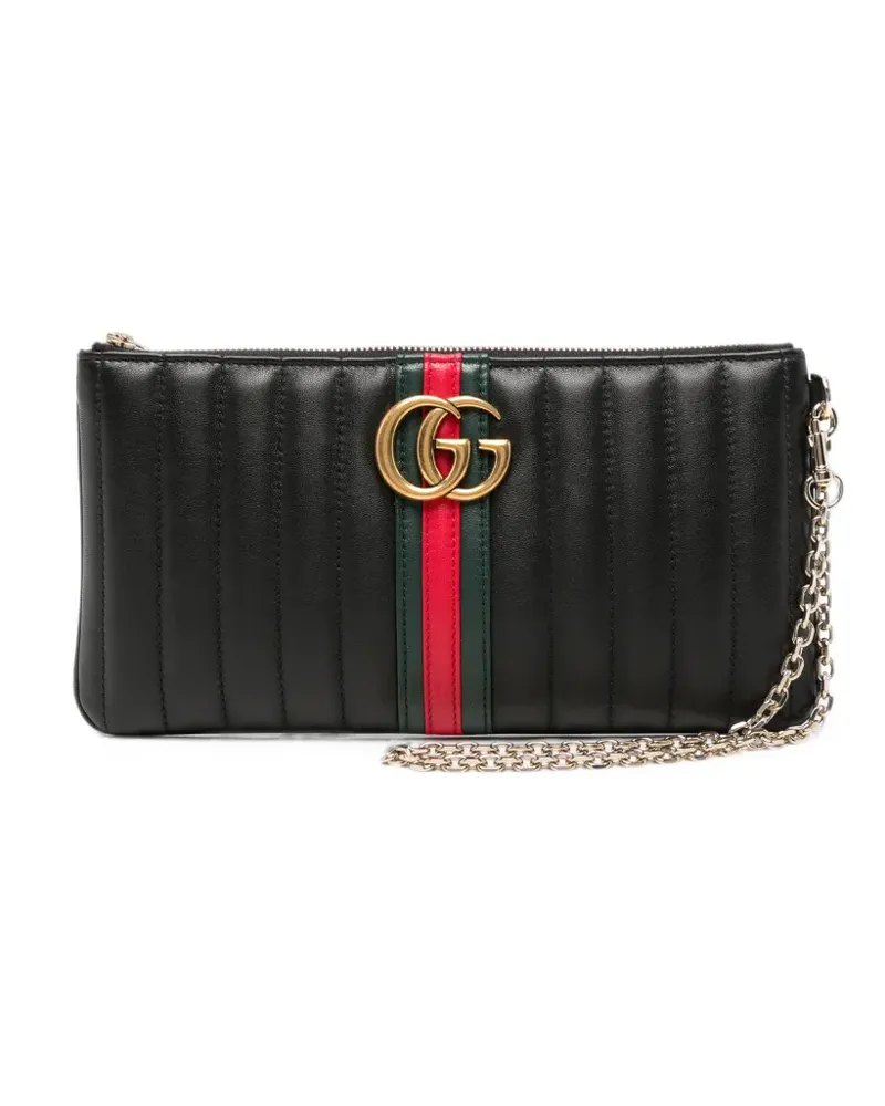 Gucci Gesteppte GG Marmont Clutch - Schwarz Schwarz