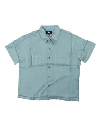 Stüssy contrast-stitching shirt Blau