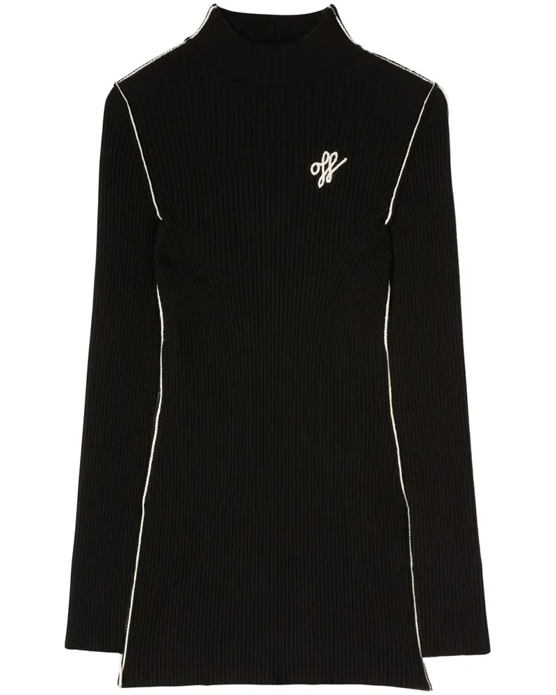 OFF-WHITE Minikleid mit Logo-Stickerei - Schwarz Schwarz