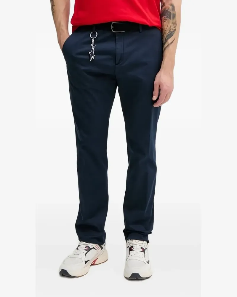 Paul & Shark Gerade Hose mit Hai-Schlüsselanhänger - Blau Blau