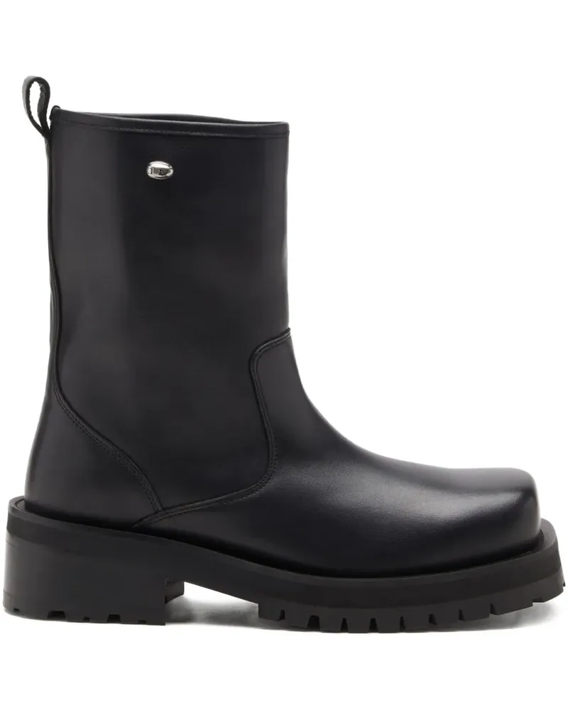 Diesel D-Texan Stiefel mit eckiger Kappe - Schwarz Schwarz