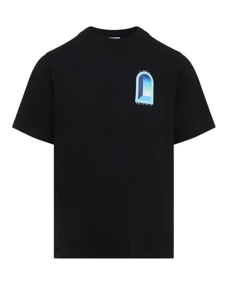 Casablanca Paris L'Arche T-Shirt mit Farbverlauf - Schwarz Schwarz