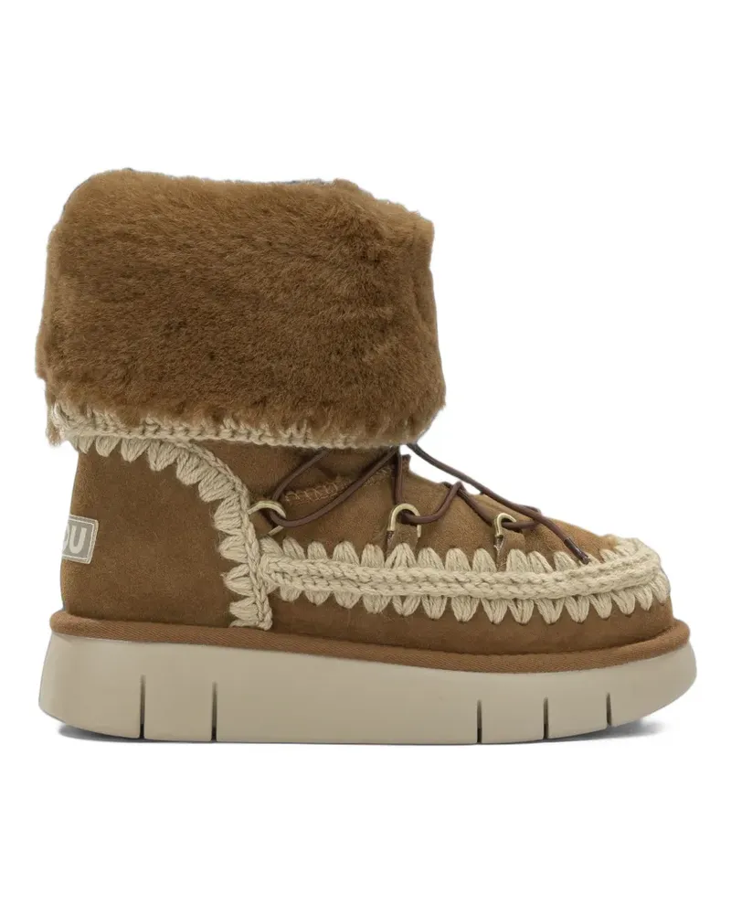 Mou shearling-trim lace-up boots - Braun Braun