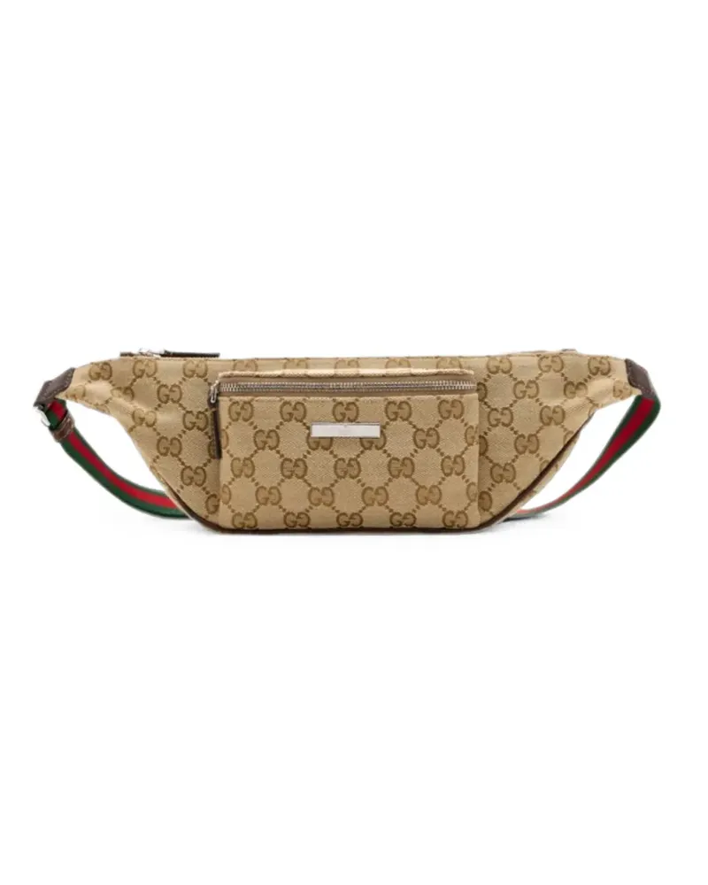Gucci Gürteltasche mit GG Supreme-Webstreifen - Nude Nude