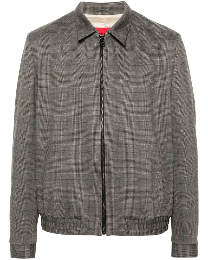 HUGO BOSS Jacke mit Logo-Stickerei - Grau Grau