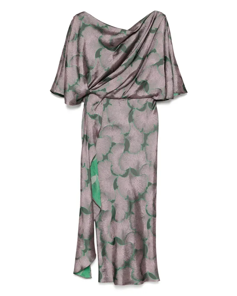 Amsale Drapiertes Jacquard-Kleid - Violett Violett