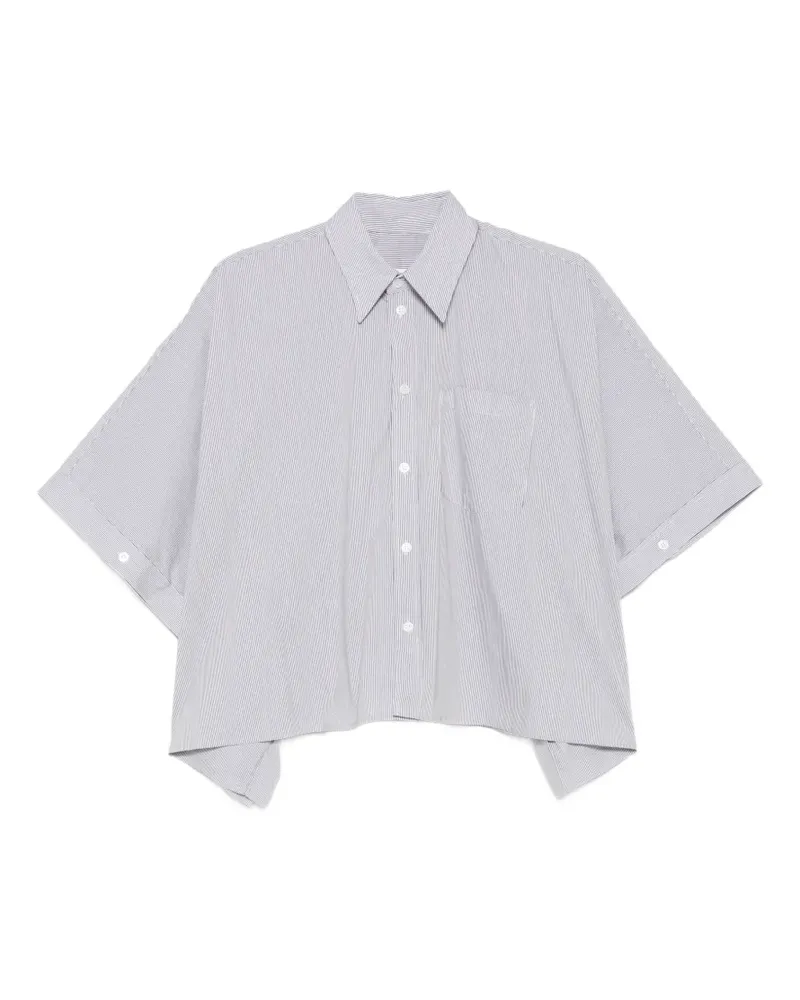 Maison Margiela Asymmetrisches Hemd mit Streifen - Weiß Weiß