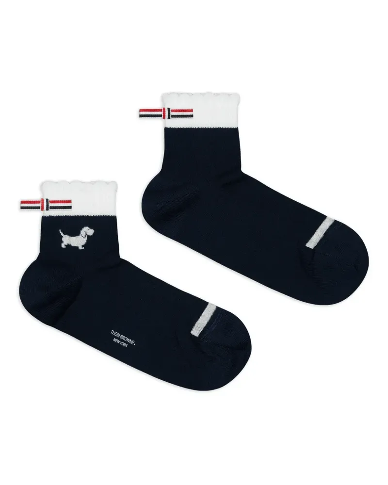 Thom Browne Socken mit Hector-Intarsie - Blau Blau