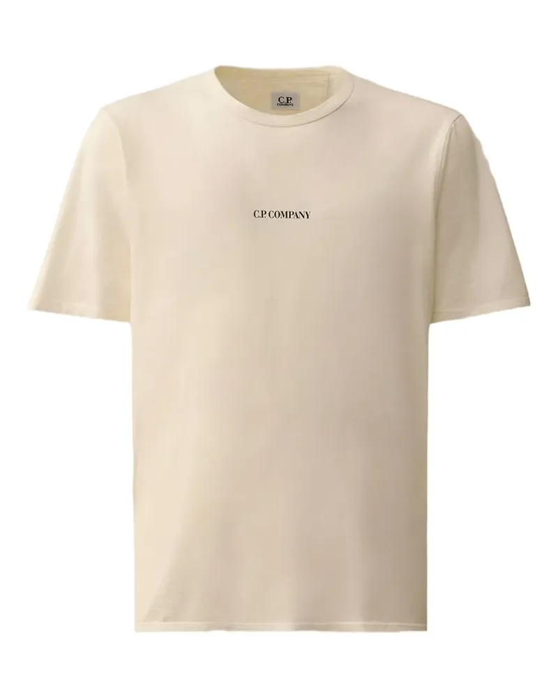 C.P. Company T-Shirt mit Logo-Stickerei - Weiß Weiß