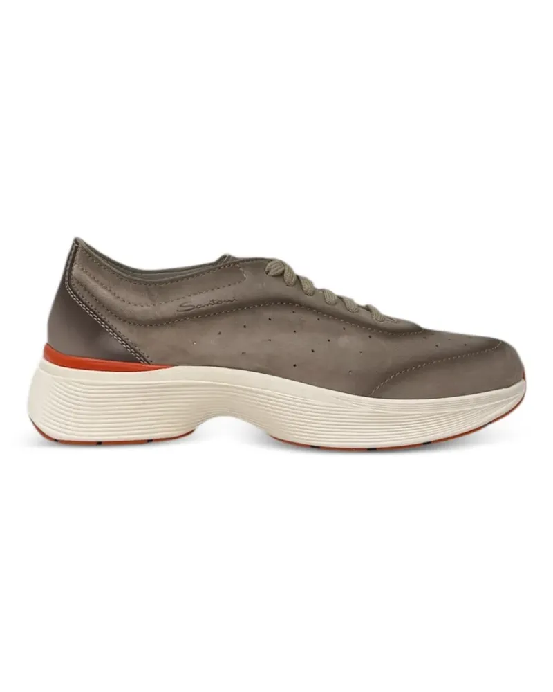 Santoni perforated sneakers - Nude Nude