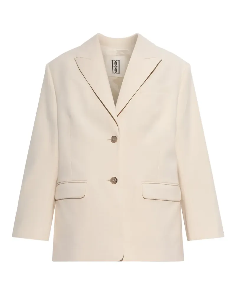 By Malene Birger Adele single-breasted peak-lapels blazer - Nude Nude