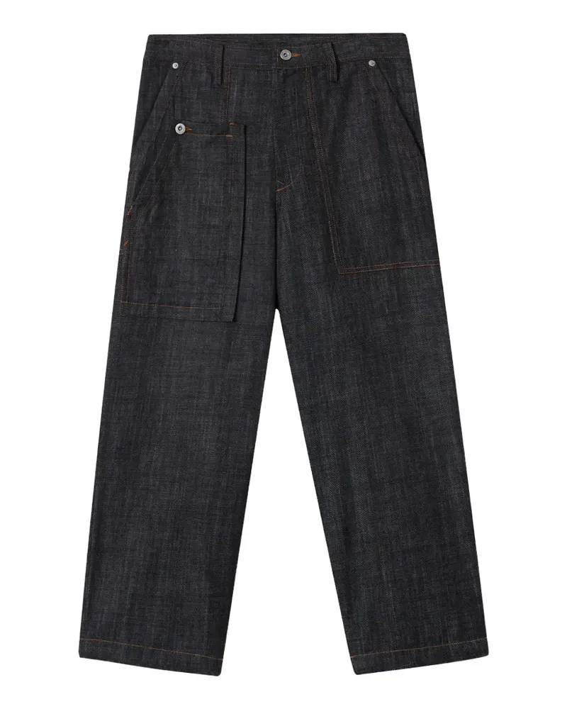 Yohji Yamamoto pocket denim trousers - Schwarz Schwarz