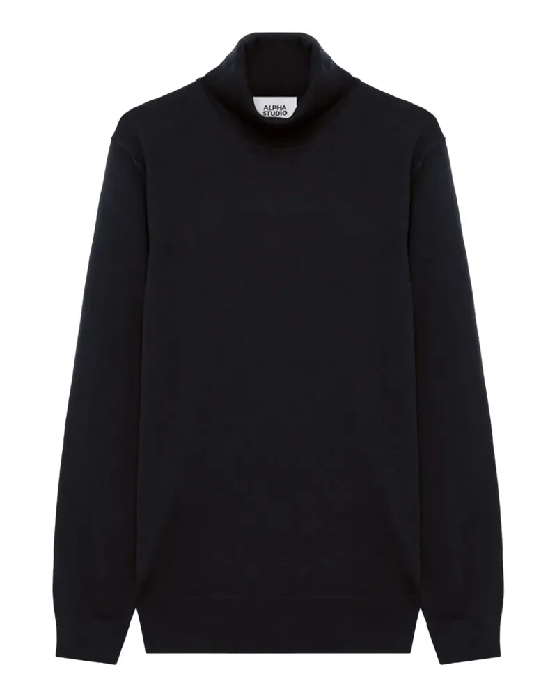 Alpha Studio Klassischer Rollkragenpullover - Blau Blau