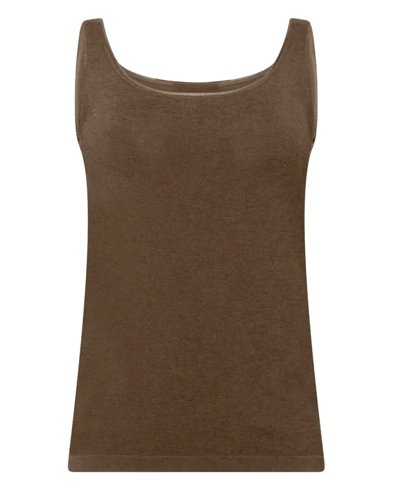 Wolford Trägershirt mit U-Ausschnitt - Braun Braun