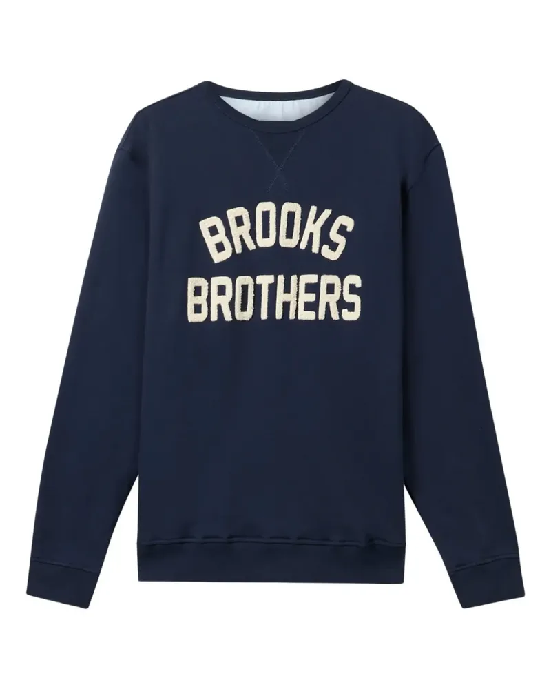 Brooks Brothers Frottee-Sweatshirt mit Logo-Stickerei - Blau Blau