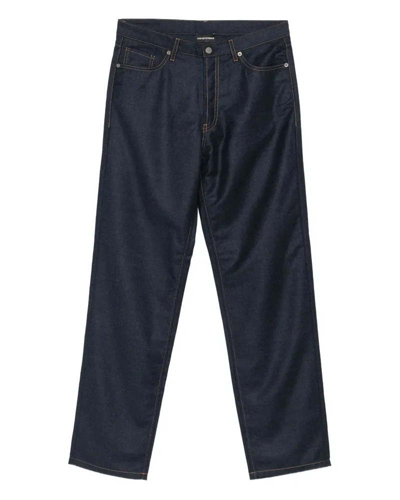 Emporio Armani Hose mit geradem Bein - Blau Blau