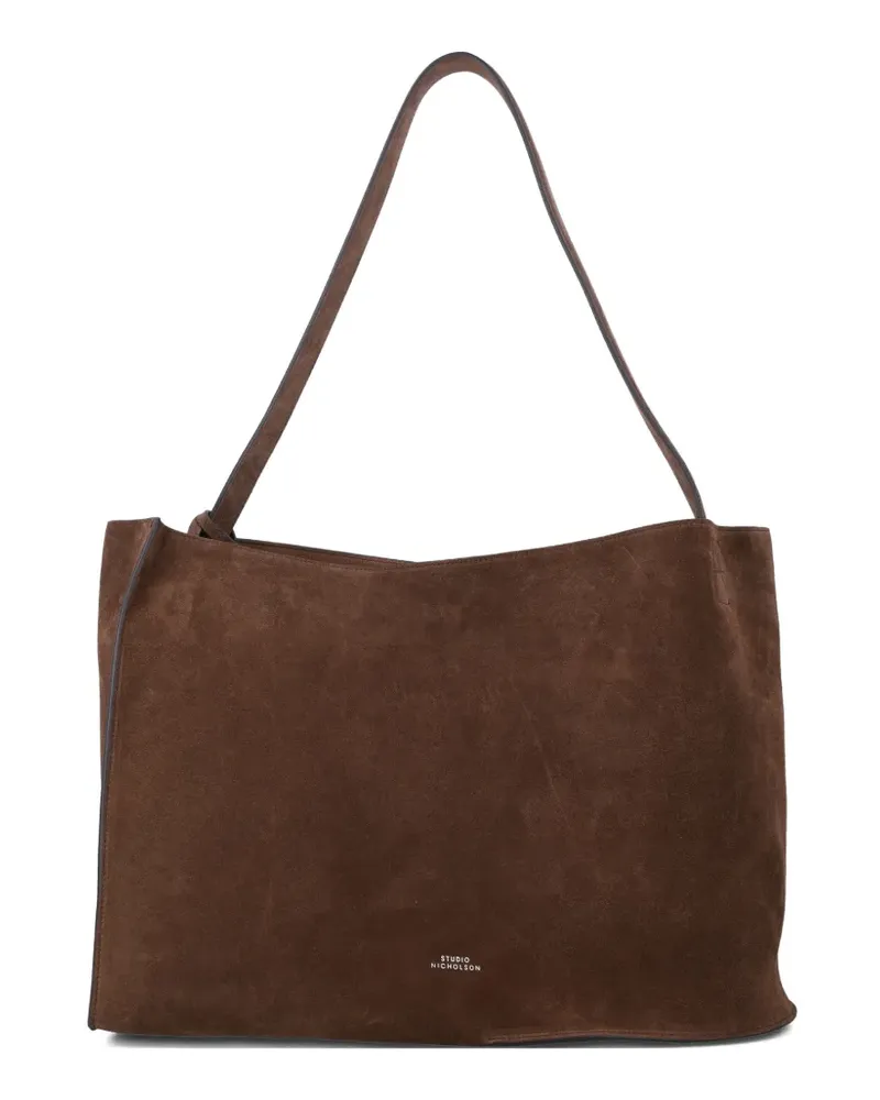 Studio Nicholson Reflection suede tote bag - Braun Braun
