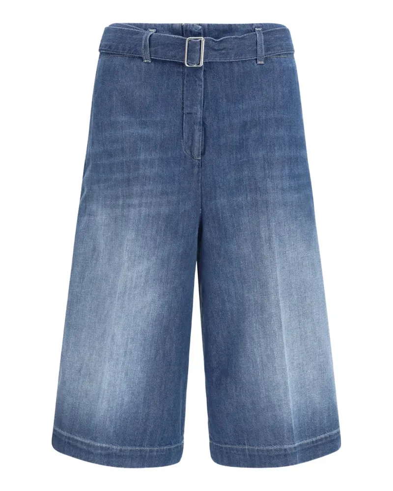 True Royal belted knee-length shorts - Blau Blau