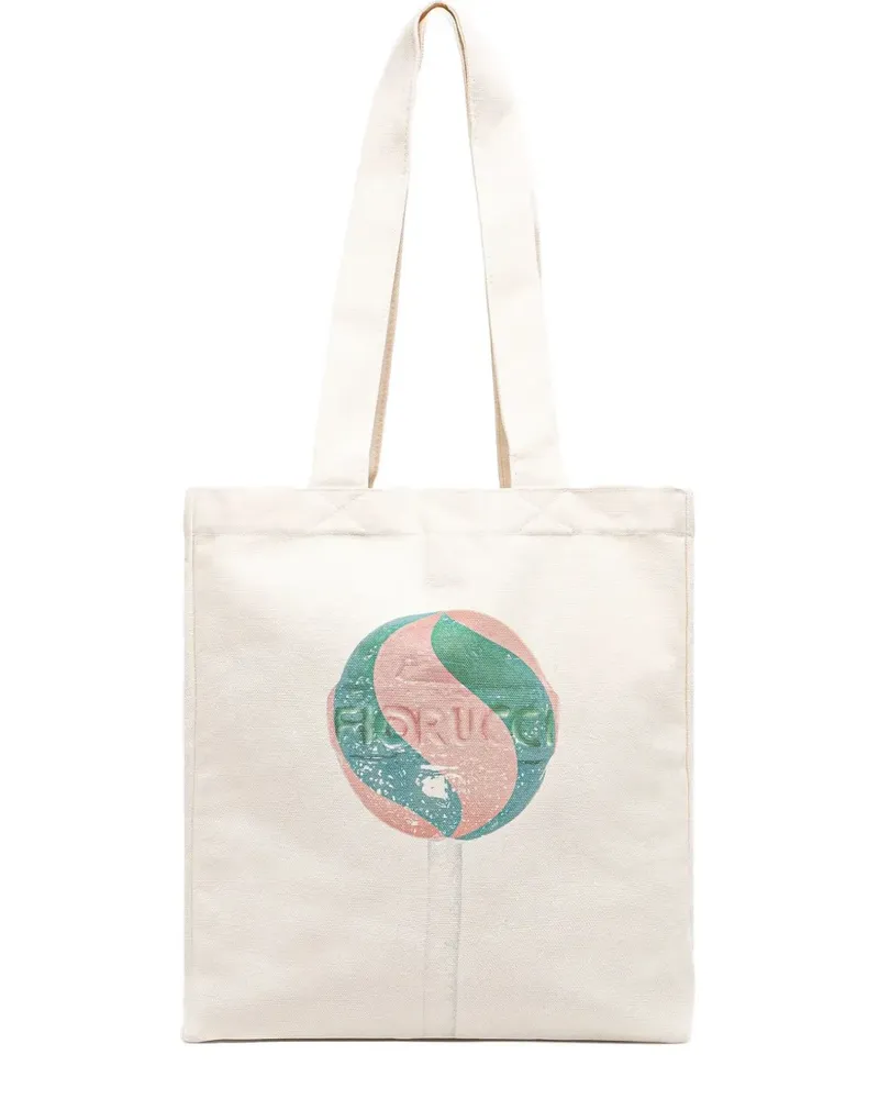 Fiorucci Canvas-Tote Bag mit Lollipop-Print - Weiß Weiß