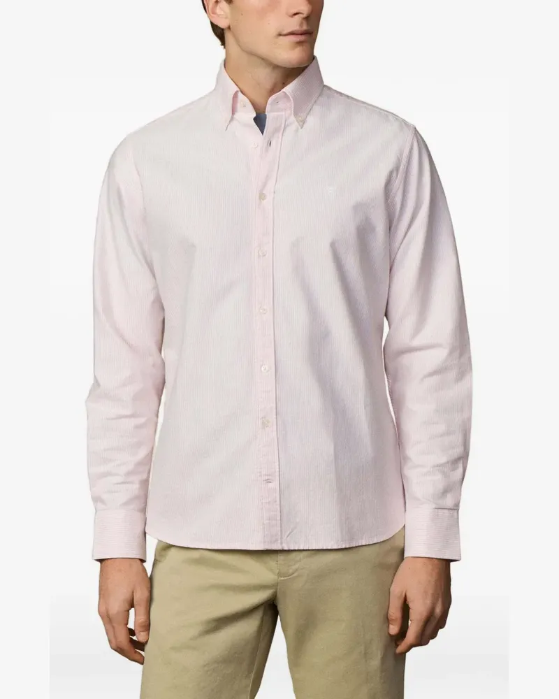 Hackett Hemd mit Ticking-Streifen - Rosa Rosa
