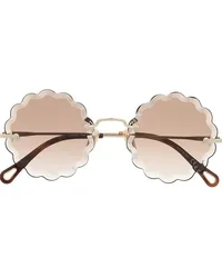 Chloé Sonnenbrille mit Wellenkanten Gold