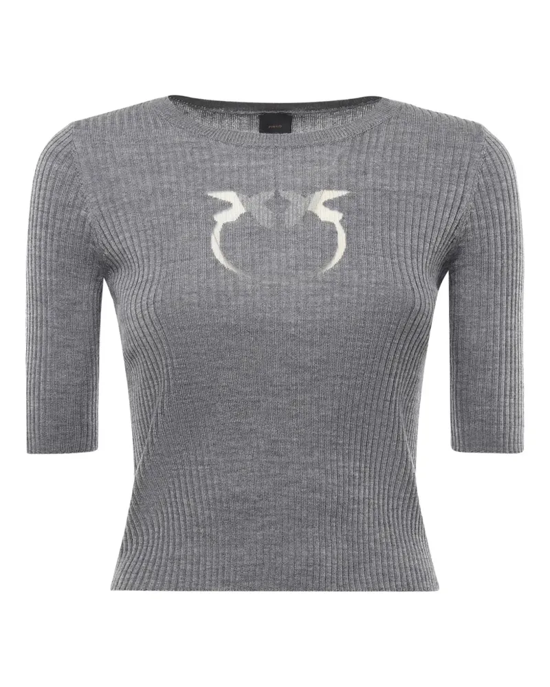 Pinko T-Shirt mit Logo - Grau Grau