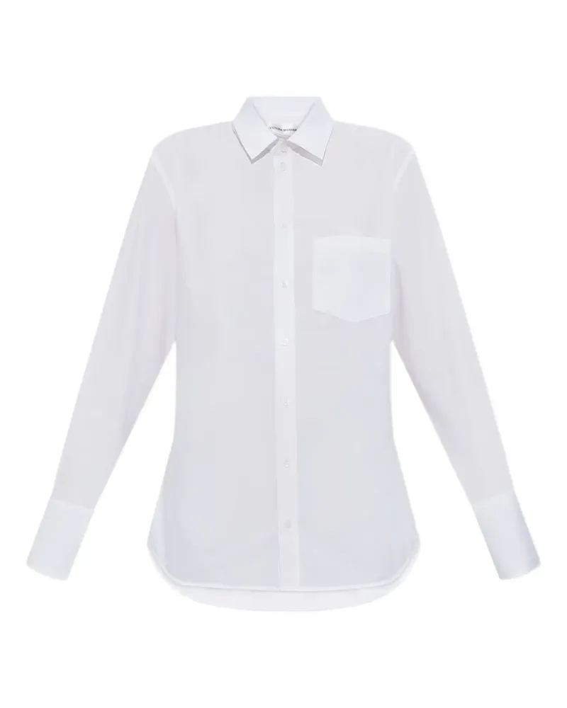 Victoria Beckham Hemd mit Einsatz-Detail - Weiß Weiß