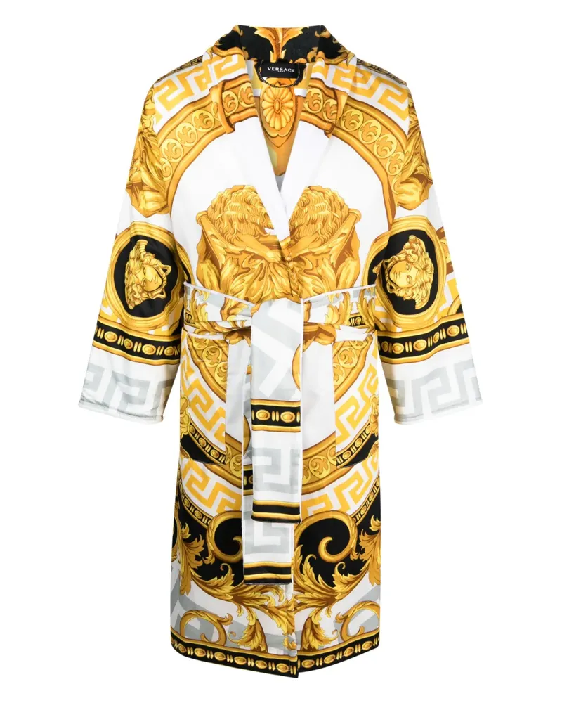 Versace Mantel mit Barocco-Print - Weiß Weiß