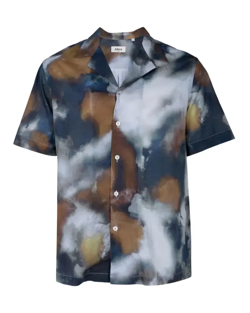 Altea abstract-print short-sleeves shirt - Blau Blau