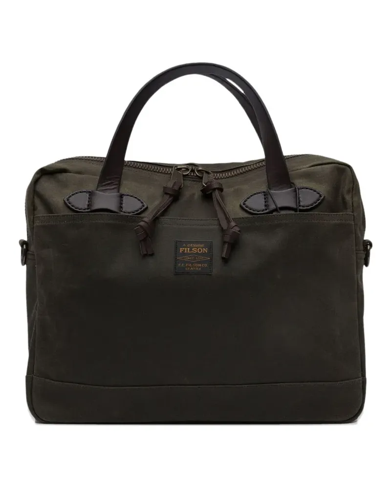 Filson Schultertasche mit Logo-Patch - Grün Grün