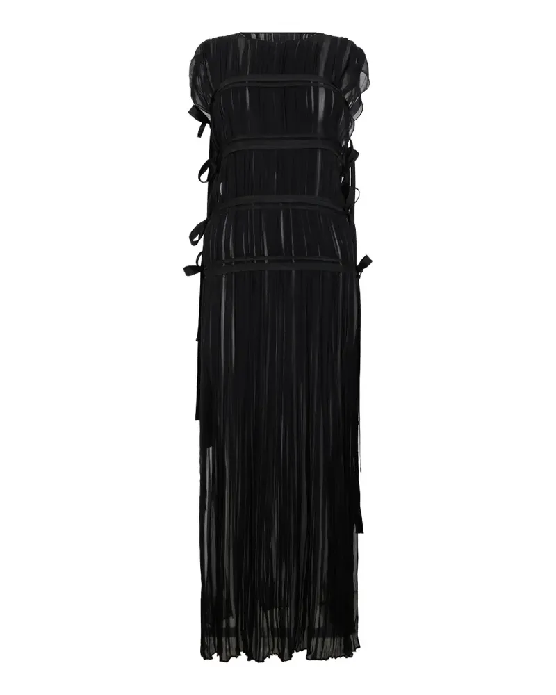 Alberta Ferretti Maxikleid mit Schleifendetail - Schwarz Schwarz